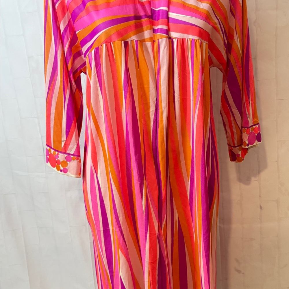 Emilio Pucci Pink and Orange Long Sleeve Dress - Picture 12 of 14